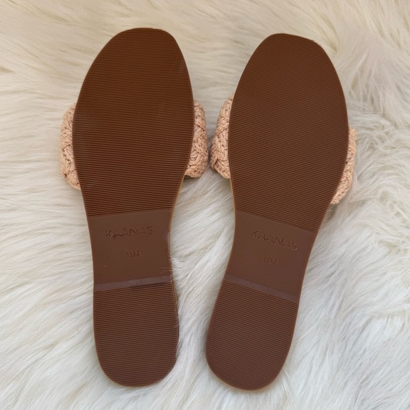 New Kaanas Pansy Chunky Braided Slides Woven Jute - Picture 3 of 3